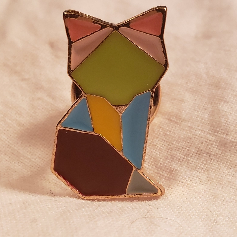 3/$20 pin sale!! Origami Cat Fox Enamel Pin